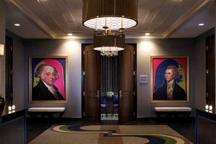 Hotel Palomar Paintings - Pop Art meets past Presidents