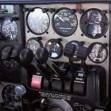 Instrument panel cockpit plane