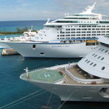 Docked cruise ships