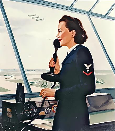 Air Traffic Control Woman WWII