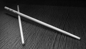 white chopsticks black table