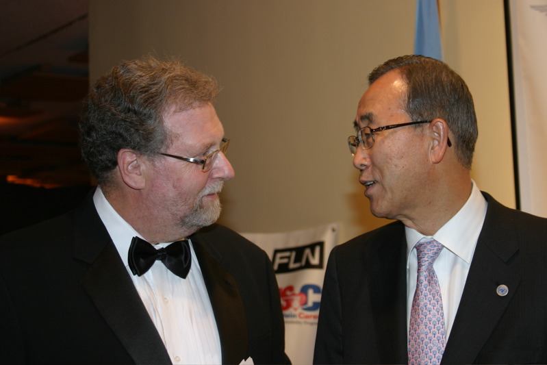 Peter and UN Secretary-General Ban Ki-moon