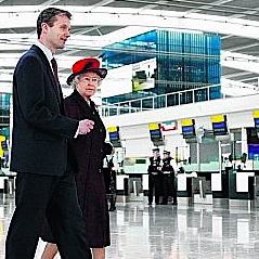 the Queen at Heathrow