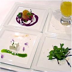 Dishes at Tru Restaurant