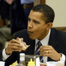 Obama eats