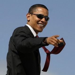 Obama wears shades