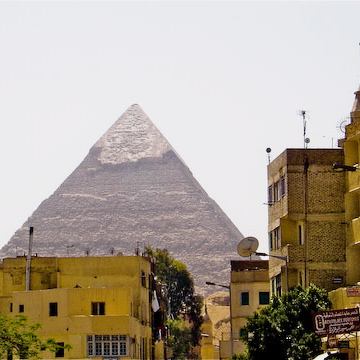 Egyptian pyramid view