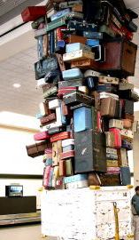 Luggage piled high