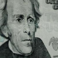 Twenty dollar bill closeup