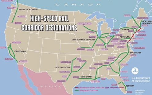 High-speed rail corridors