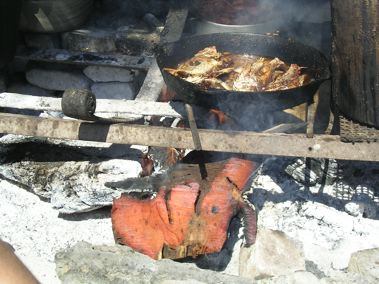 Jamaican outdoor cooking