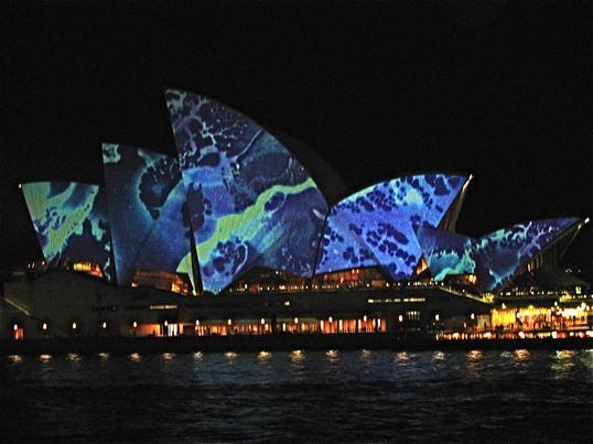 Opera House Sails During Vivid Sydney