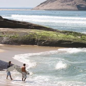 Beach surfers