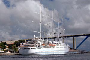 Carnival ship in Curacao
