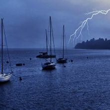 Storm and boats