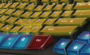 Ergonomic glowing keyboard
