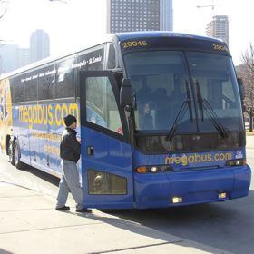 Megabus Picks Up Passengers
