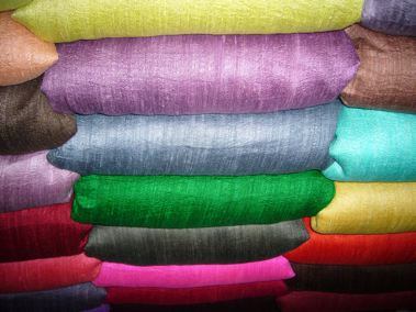 Colorful fabrics in Bangkok
