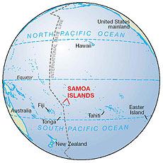 Samoa Islands Location