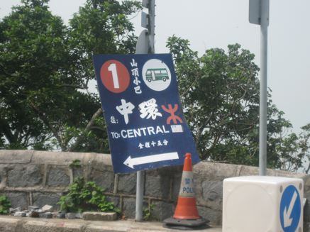 Sign pointing to Central