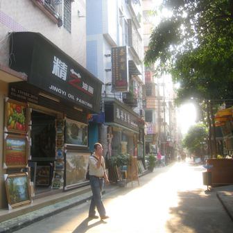 Street in Shenzhen’s Dafen Oil Painting Village