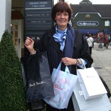 Sarah Lahey shops Europe’s outlets