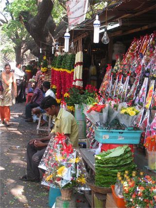 Market stalls in India