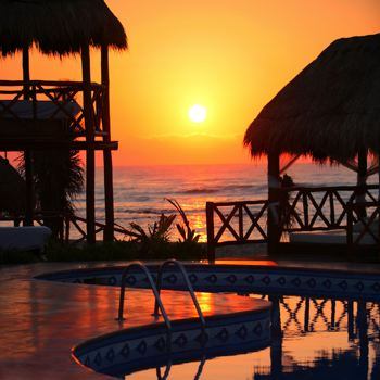 Poolside Sunset @ El Dorado Royale - Spring Break for Grown-Ups: Cancun & the Riviera Maya
