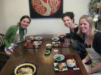 Amateur Chefs Enjoy a Home-Cooked Japanese Meal