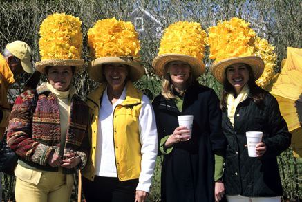 Locals Wearing Daffy Hats - photo by Cary Hazlegrove