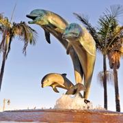 Dolphin statue, Santa Barbara, California - photo by Santa Barbara CVB