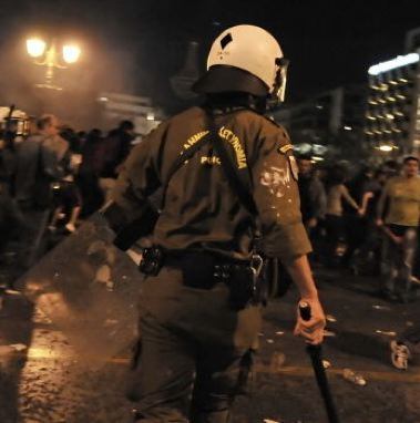 Greek Riot Police - Protests Continue in Athens, Greece'