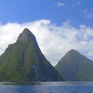 Island of St. Lucia in the Caribbean