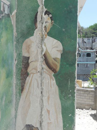 Cracked Mural in Haiti - photo by Andrea Atkinson, Scopa Group and Elevate Destinations