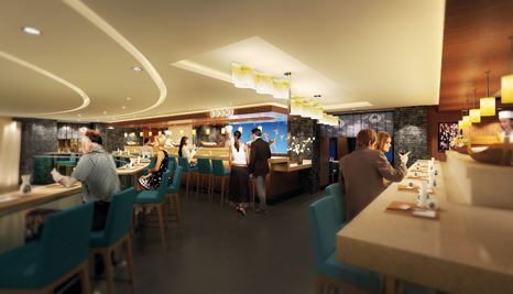 Wasabi restaurant rendering - Norwegian Epic cruise ship