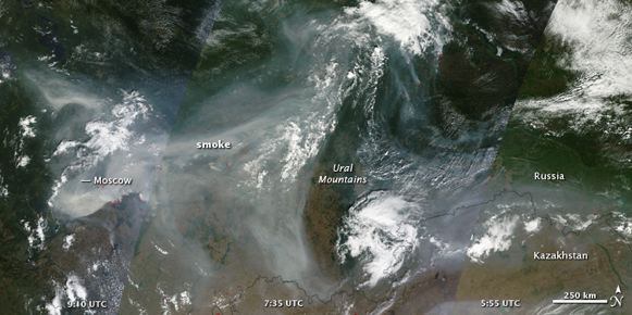 Moscow Fires, NASA image courtesy Jeff Schmaltz, MODIS Rapid Response Team at NASA GSFC