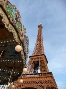 Eiffel Tower and Carousel, France - photo by Emma Verrill